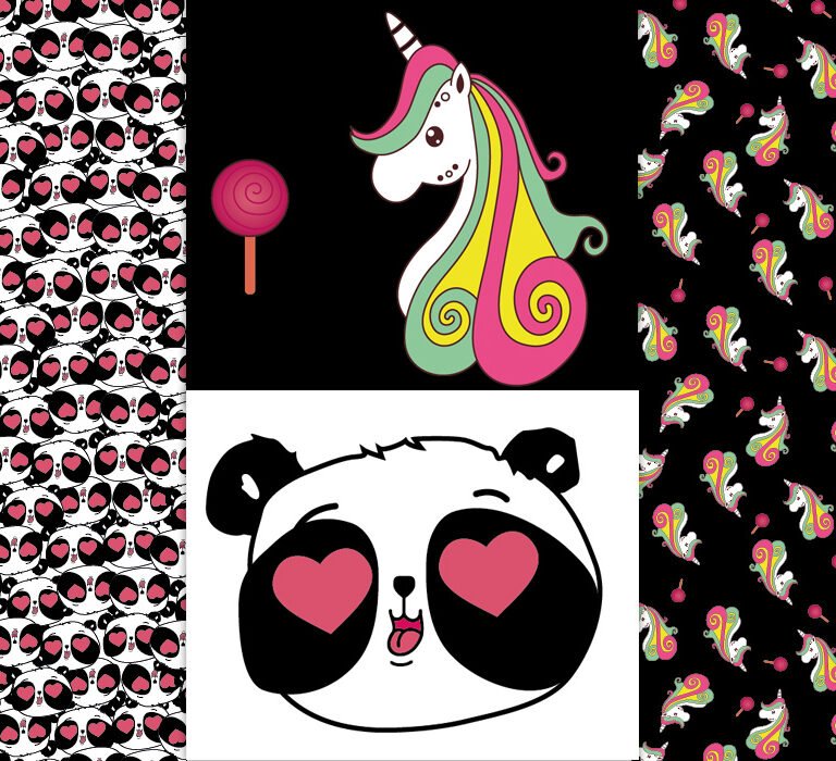 Ilustración - Pandas & Unicornios