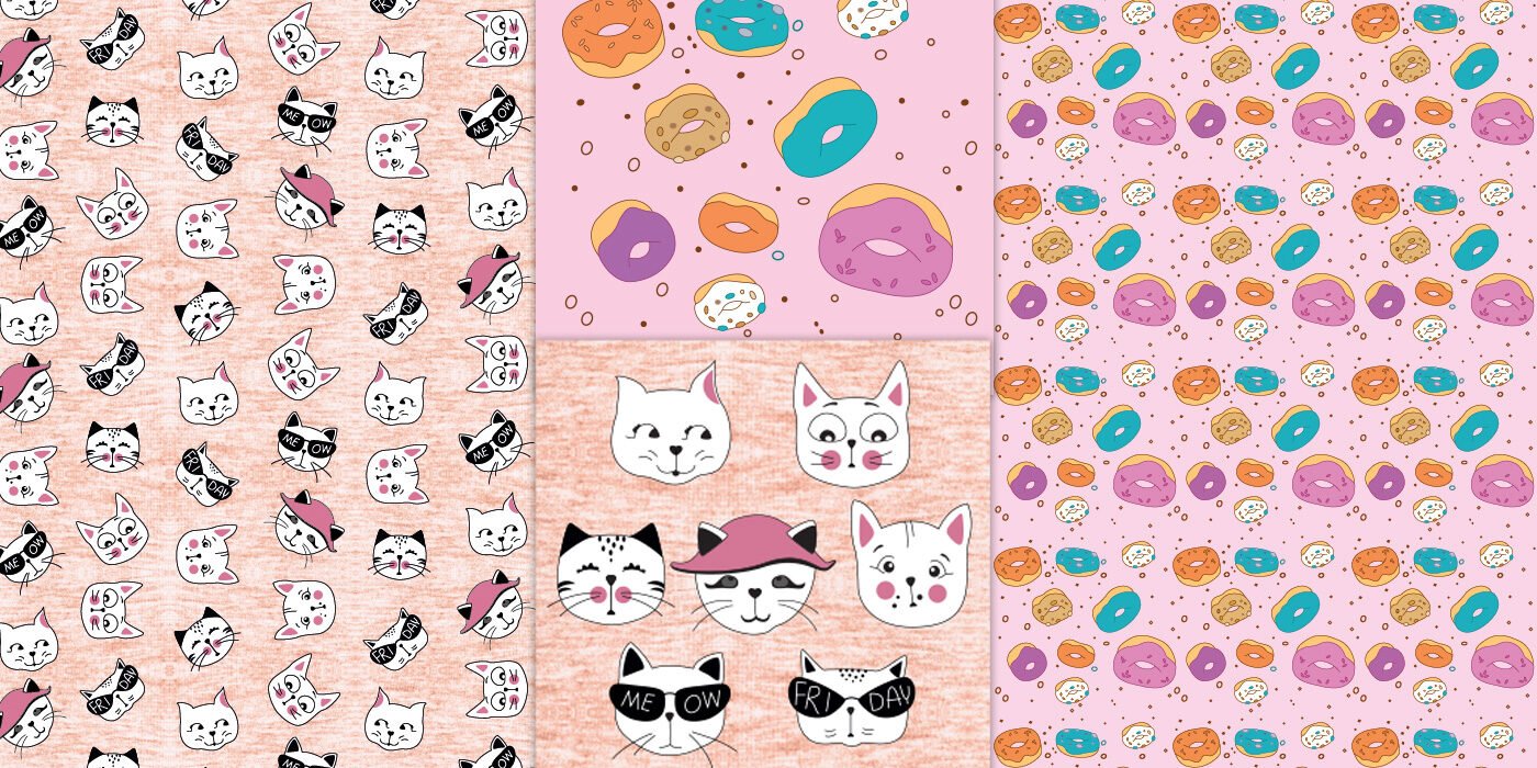 Ilustración - Donuts - Gatitos